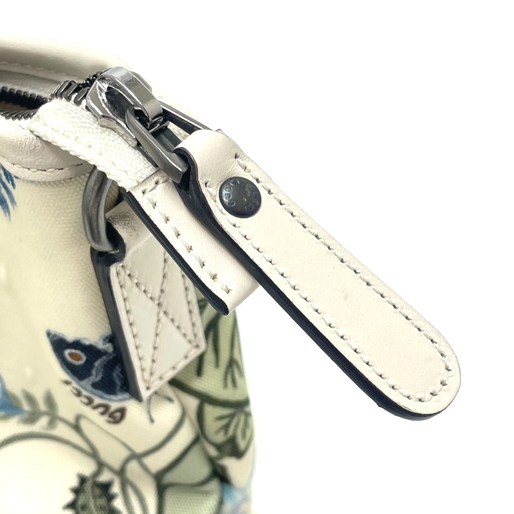 GUCCI Shoulder Bag 353437 Leather / PVC Ivoryx multicolor Flora floral pattern Kris knight