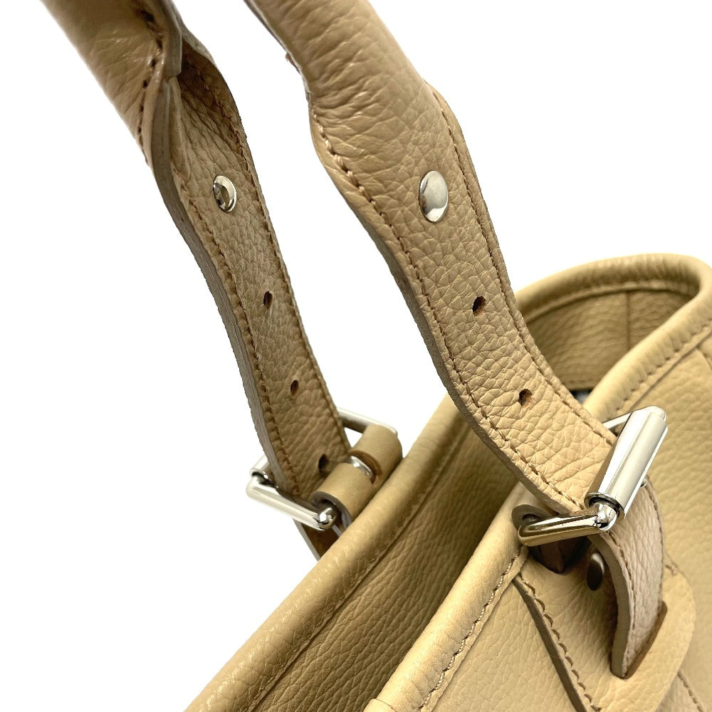 BURBERRY Handbag leather beige logo Side pocket