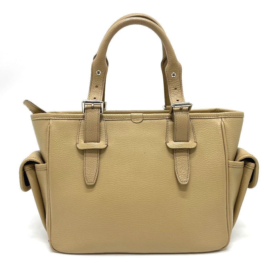 BURBERRY Handbag leather beige logo Side pocket