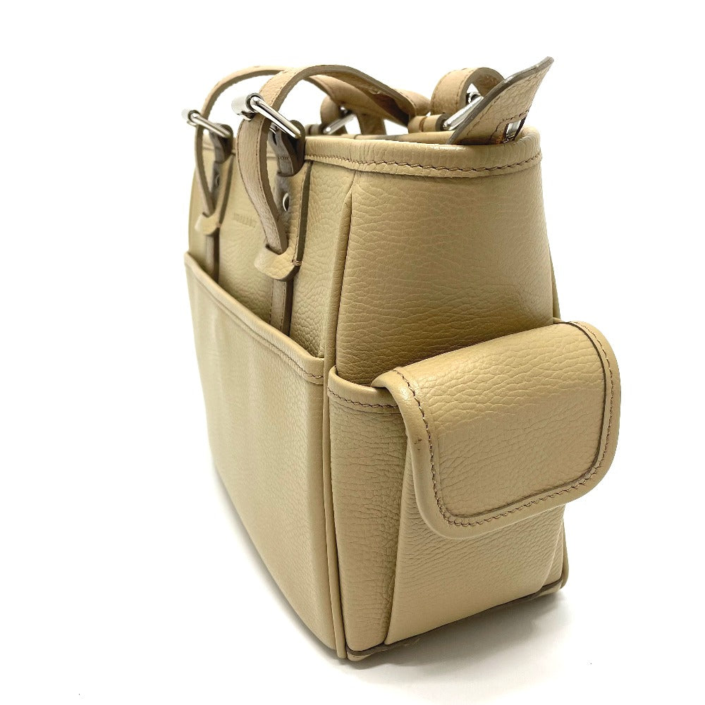 BURBERRY Handbag leather beige logo Side pocket