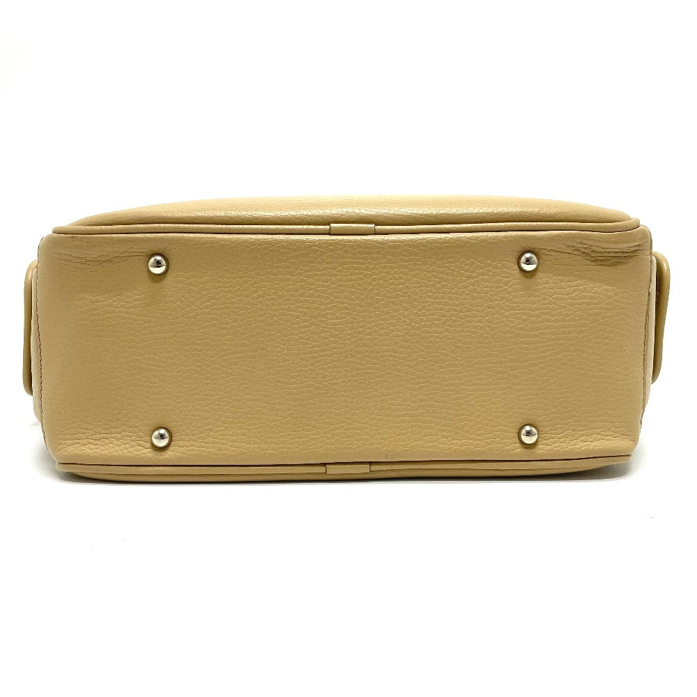 BURBERRY Handbag leather beige logo Side pocket