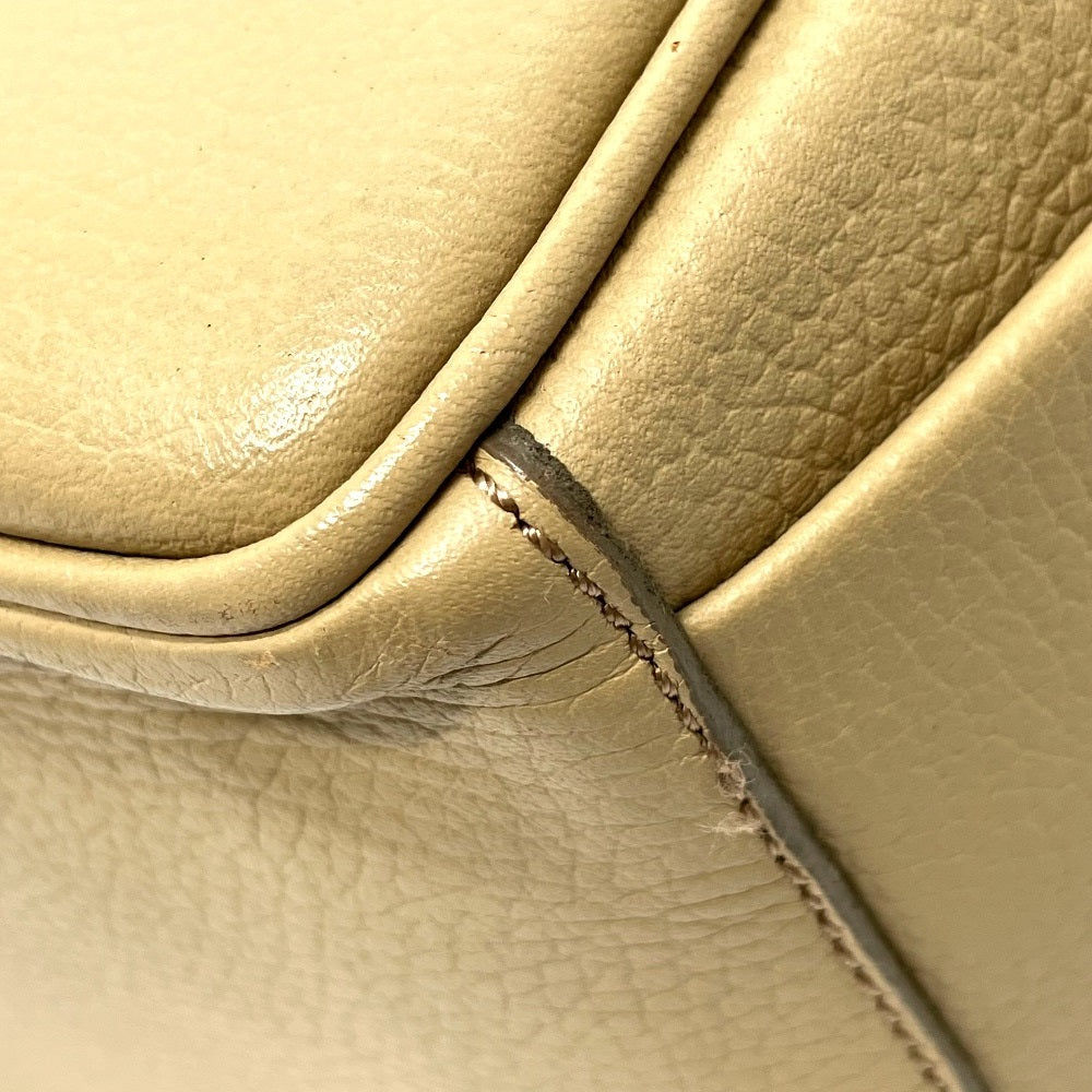 BURBERRY Handbag leather beige logo Side pocket