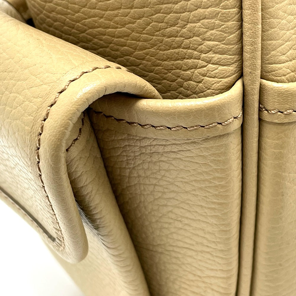 BURBERRY Handbag leather beige logo Side pocket