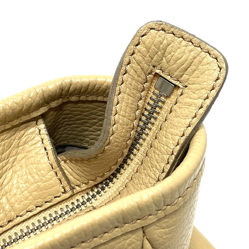 BURBERRY Handbag leather beige logo Side pocket