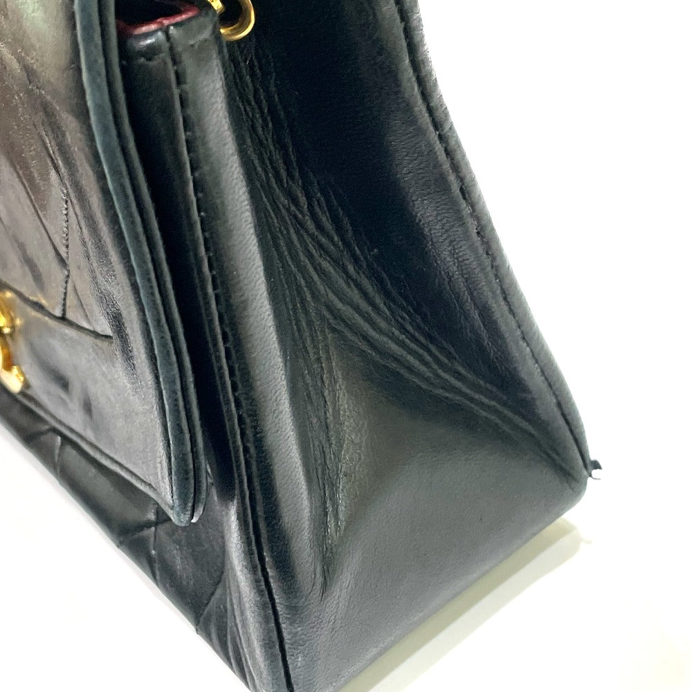 CHANEL Shoulder Bag lambskin black CCCOCO Mark Diana 22