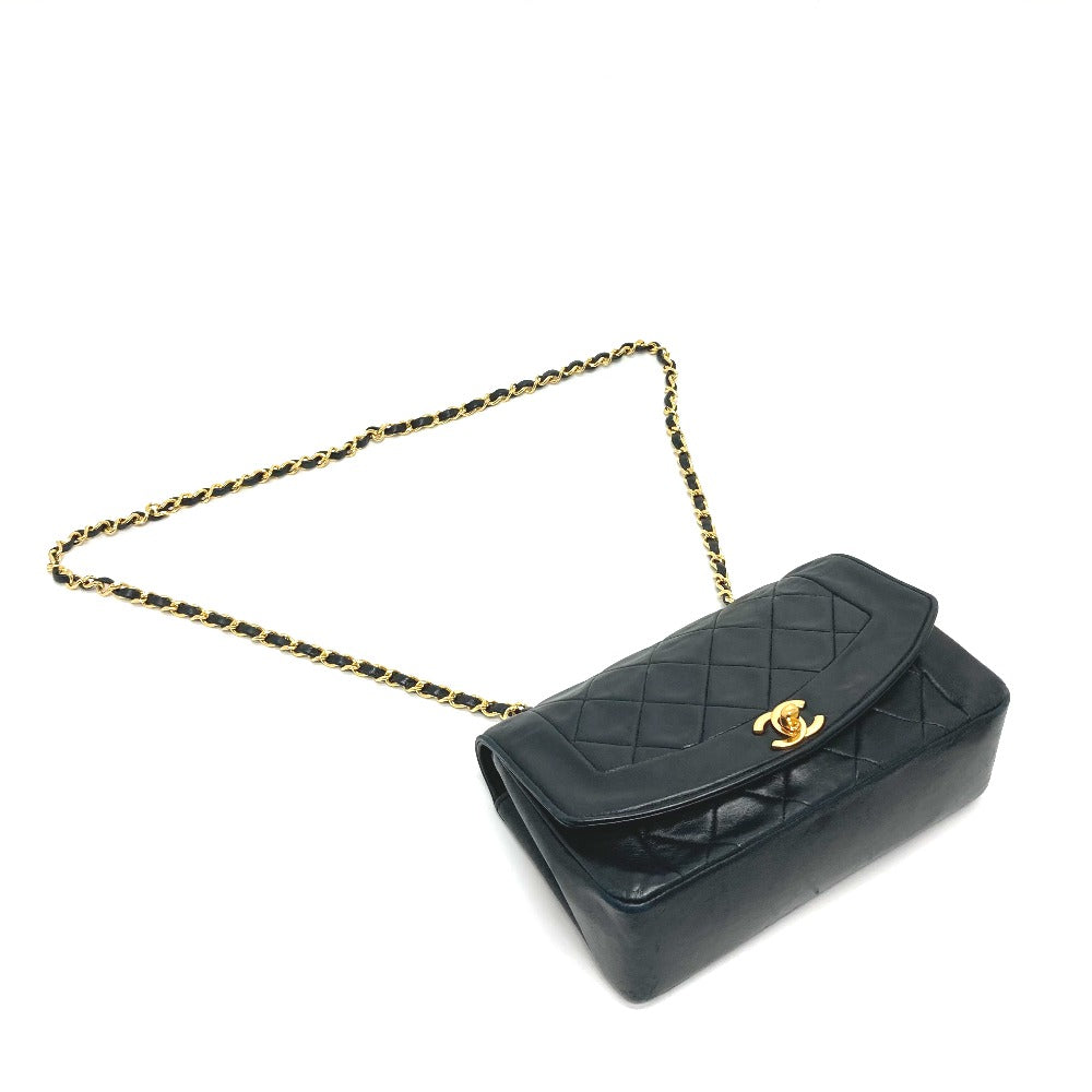 CHANEL Shoulder Bag lambskin black CCCOCO Mark Diana 22