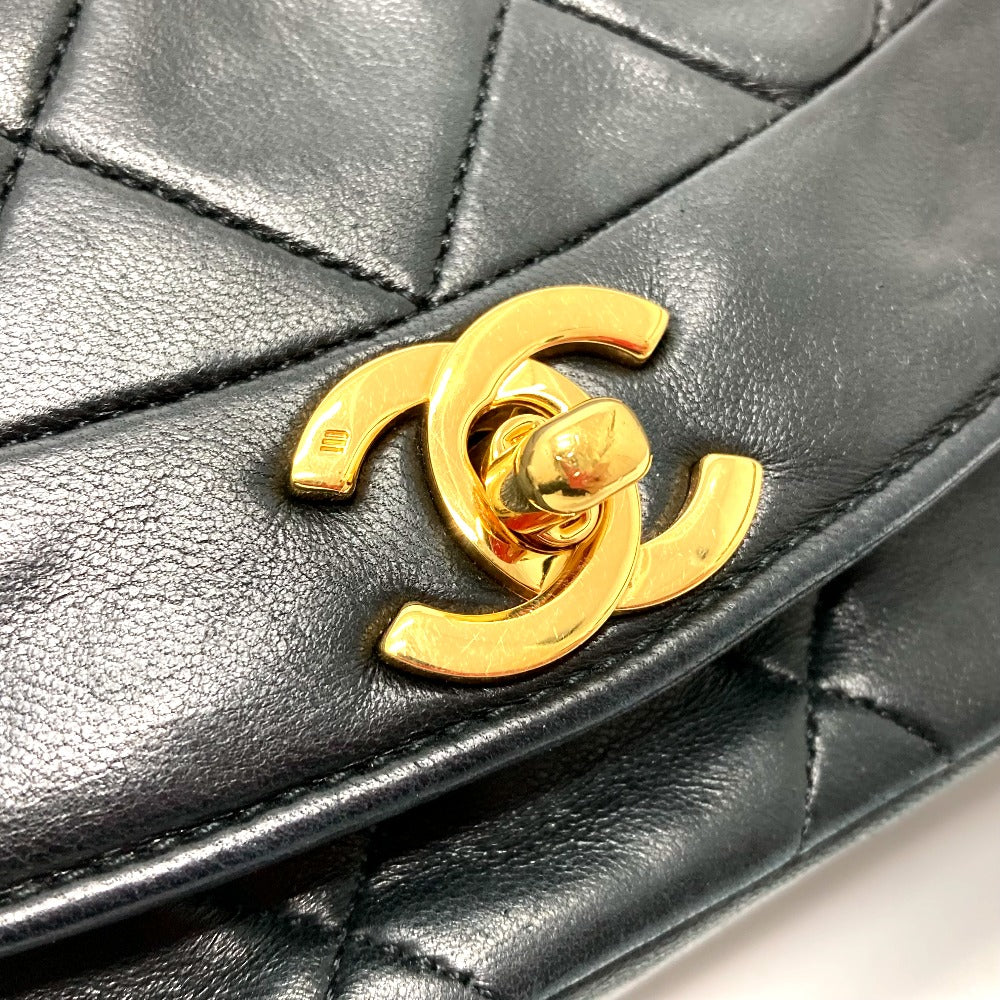 CHANEL Shoulder Bag lambskin black CCCOCO Mark Diana 22