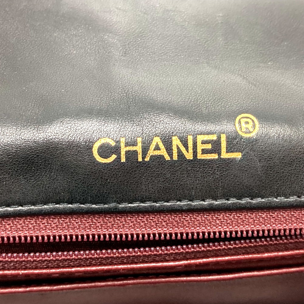 CHANEL Shoulder Bag lambskin black CCCOCO Mark Diana 22