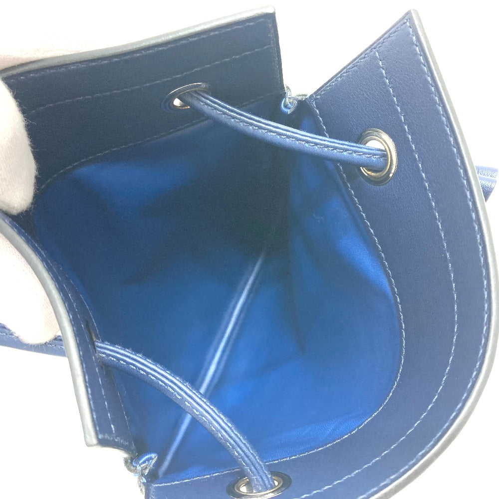 HERMES Shoulder Bag Swift blue leather Arine Mini Women Used Authentic