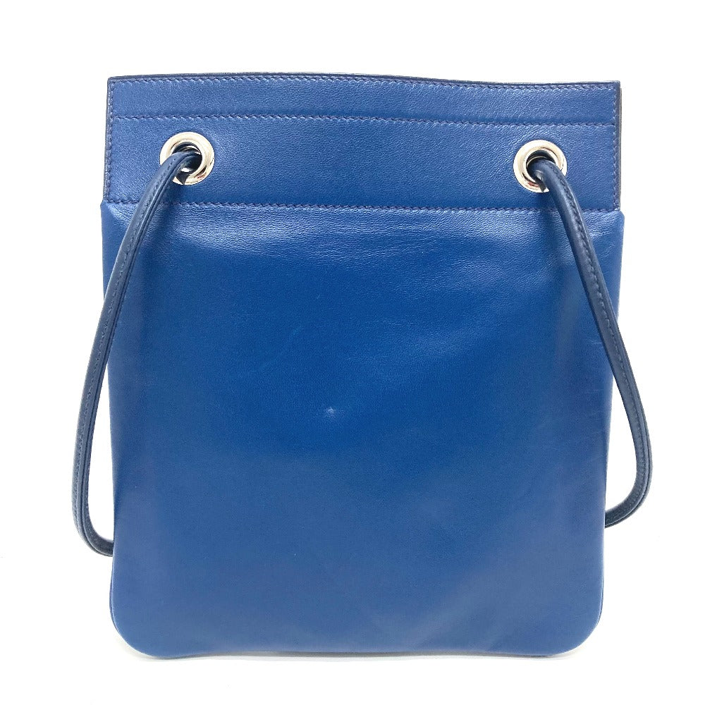 HERMES Shoulder Bag Swift blue leather Arine Mini Women Used Authentic