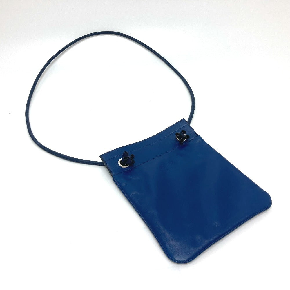 HERMES Shoulder Bag Swift blue leather Arine Mini Women Used Authentic