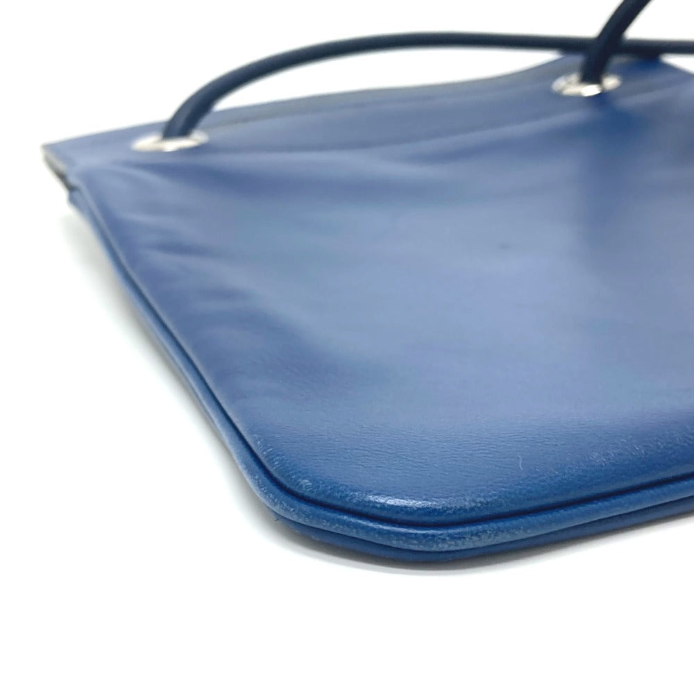 HERMES Shoulder Bag Swift blue leather Arine Mini Women Used Authentic