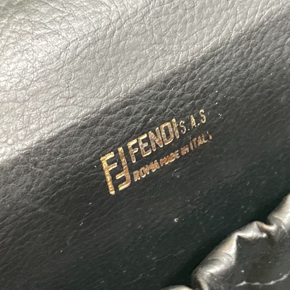 FENDI Vanity bag Leather / PVC Green x brown Pecan bag Women Used Authentic