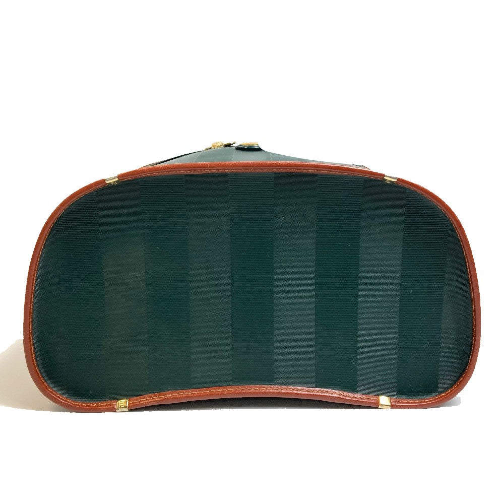 FENDI Vanity bag Leather / PVC Green x brown Pecan bag Women Used Authentic