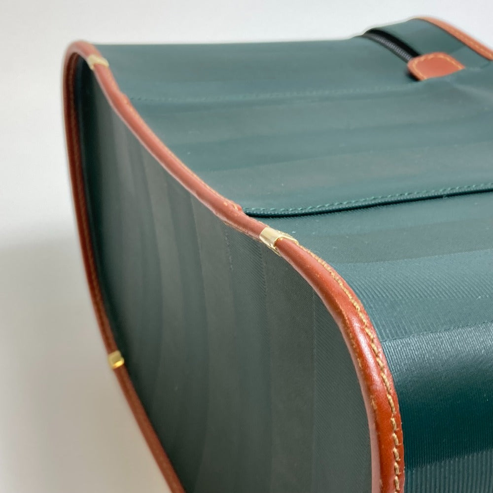 FENDI Vanity bag Leather / PVC Green x brown Pecan bag Women Used Authentic