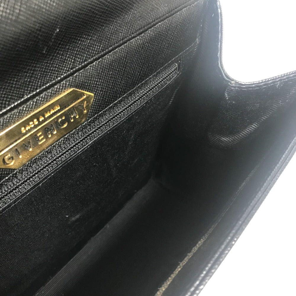 GIVENCHY Handbag leather black Shoulder Bag vintage unisex(Unisex) Used Authentic