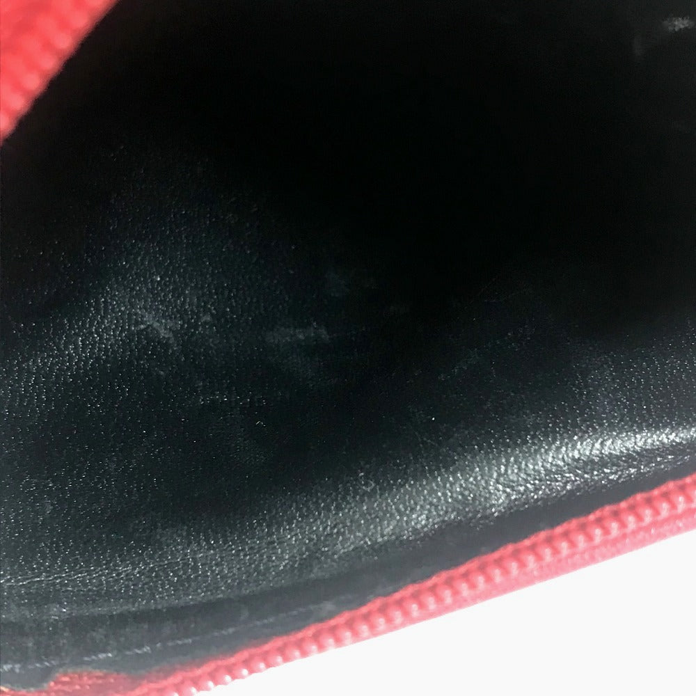 Christian Dior Shoulder Bag leather Red CDMetal Mini pochette Women Used Authentic