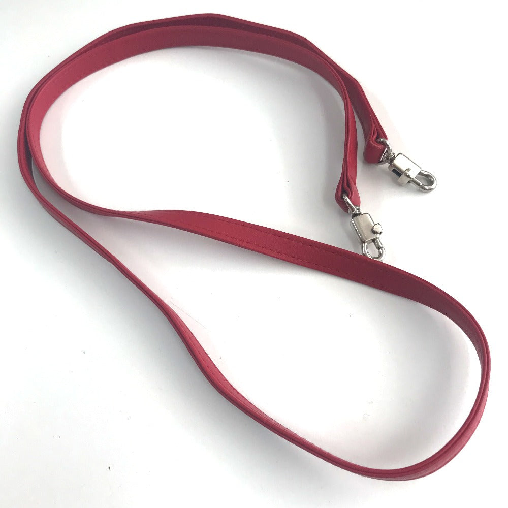 Christian Dior Shoulder Bag leather Red CDMetal Mini pochette Women Used Authentic