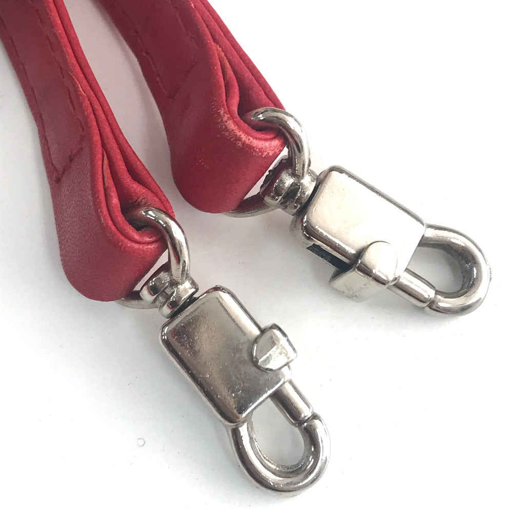 Christian Dior Shoulder Bag leather Red CDMetal Mini pochette Women Used Authentic