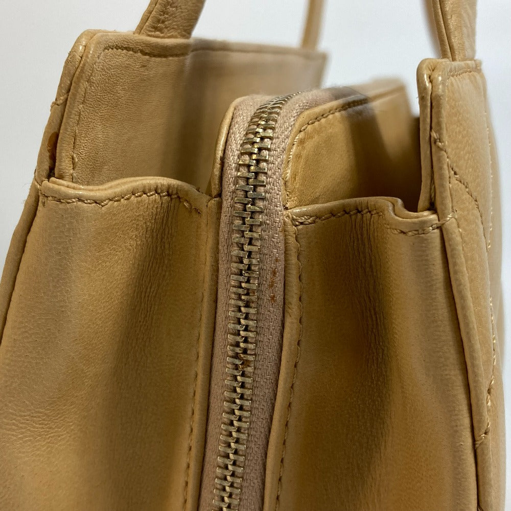 CHANEL Handbag lambskin beige CCCOCO Mark Matrasse