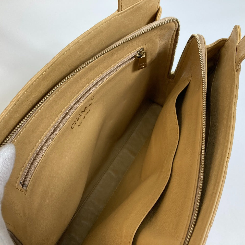 CHANEL Handbag lambskin beige CCCOCO Mark Matrasse