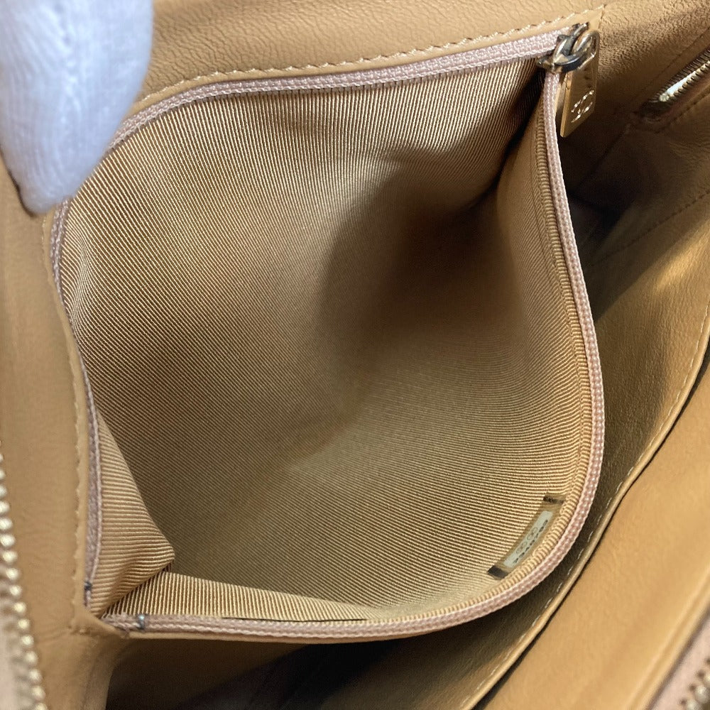 CHANEL Handbag lambskin beige CCCOCO Mark Matrasse