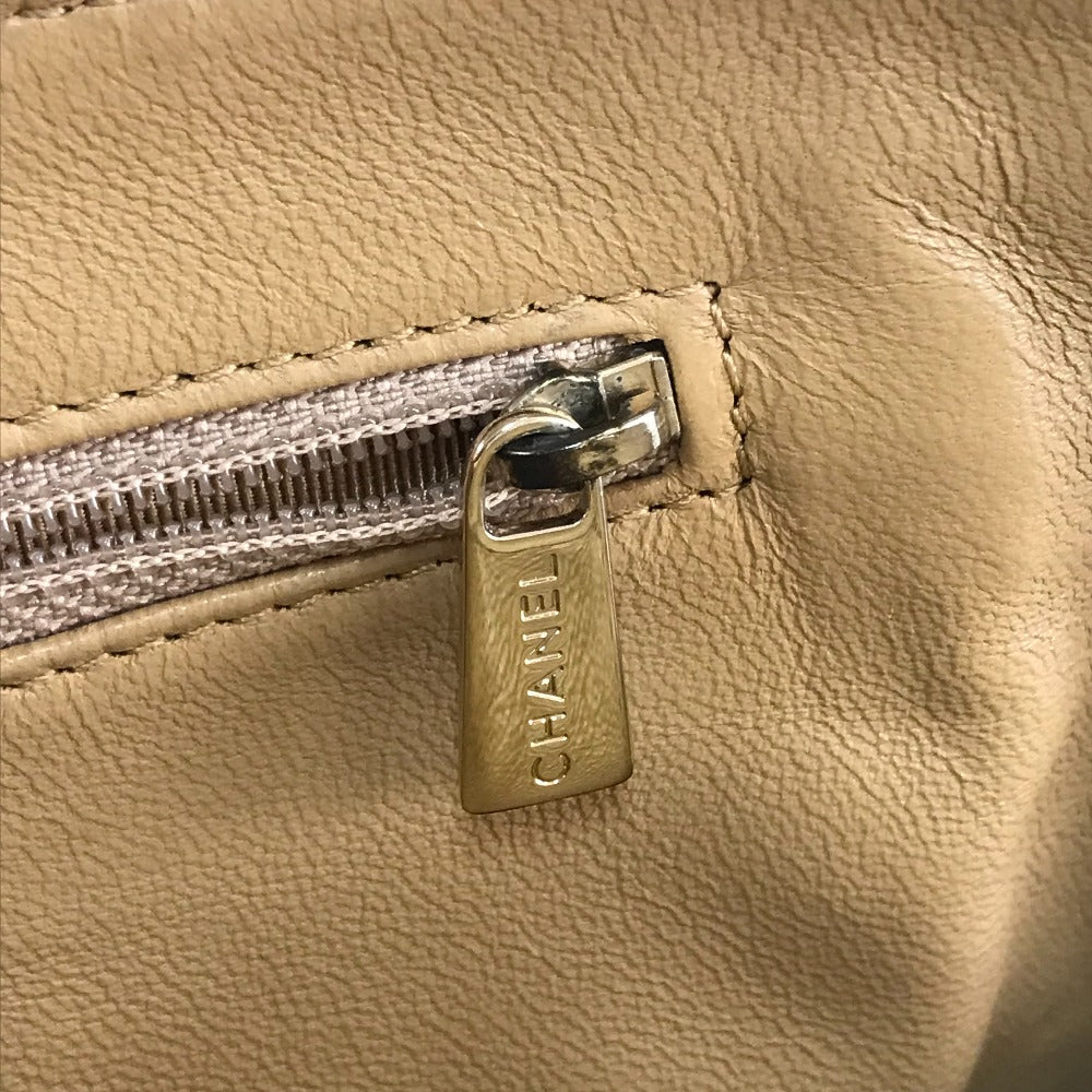 CHANEL Handbag lambskin beige CCCOCO Mark Matrasse