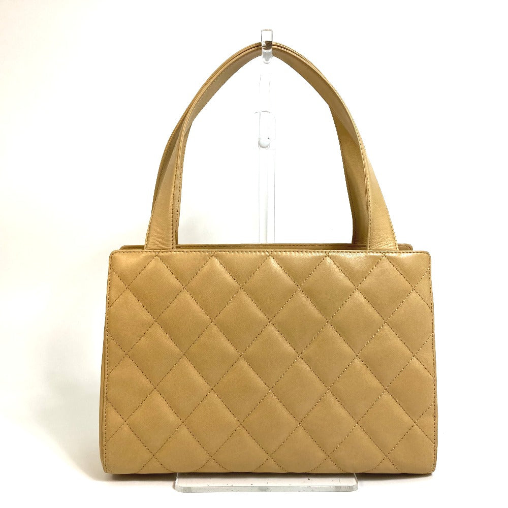 CHANEL Handbag lambskin beige CCCOCO Mark Matrasse