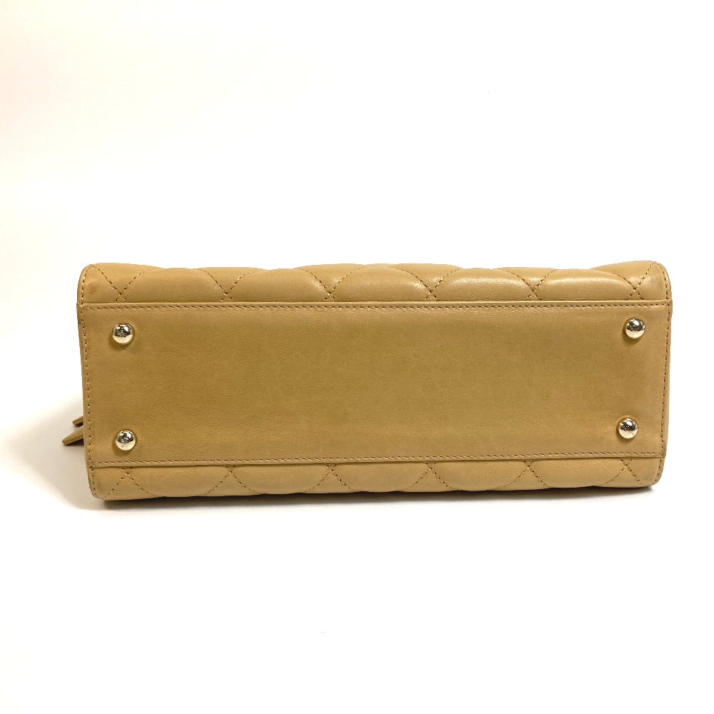 CHANEL Handbag lambskin beige CCCOCO Mark Matrasse