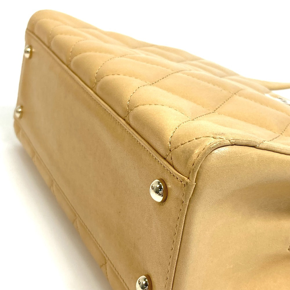 CHANEL Handbag lambskin beige CCCOCO Mark Matrasse