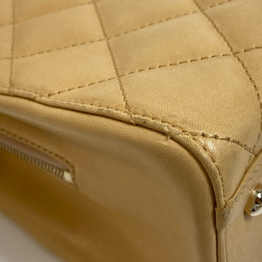 CHANEL Handbag lambskin beige CCCOCO Mark Matrasse
