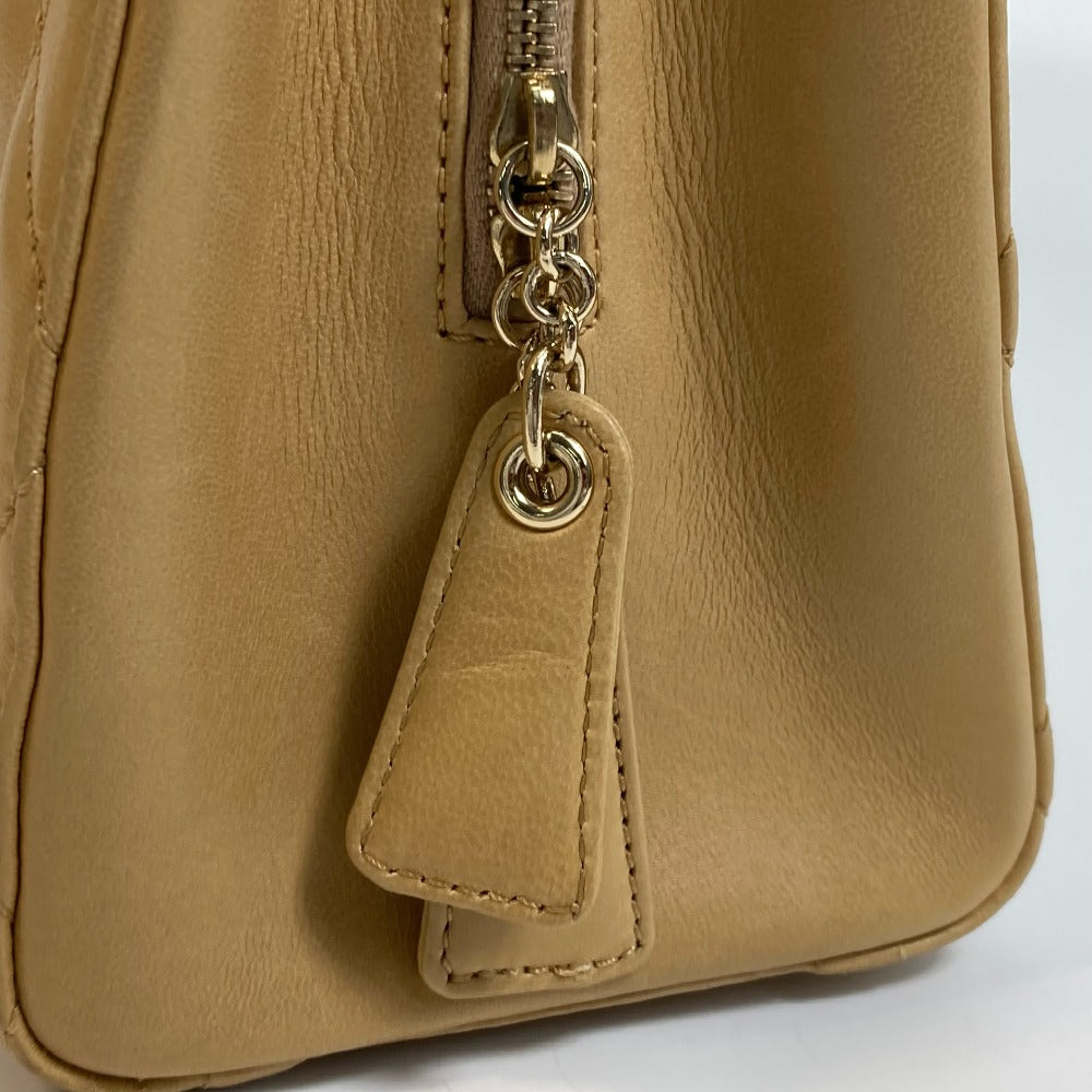 CHANEL Handbag lambskin beige CCCOCO Mark Matrasse