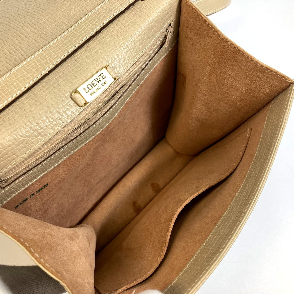 LOEWE Handbag leather beige Barcelona Women Used Authentic