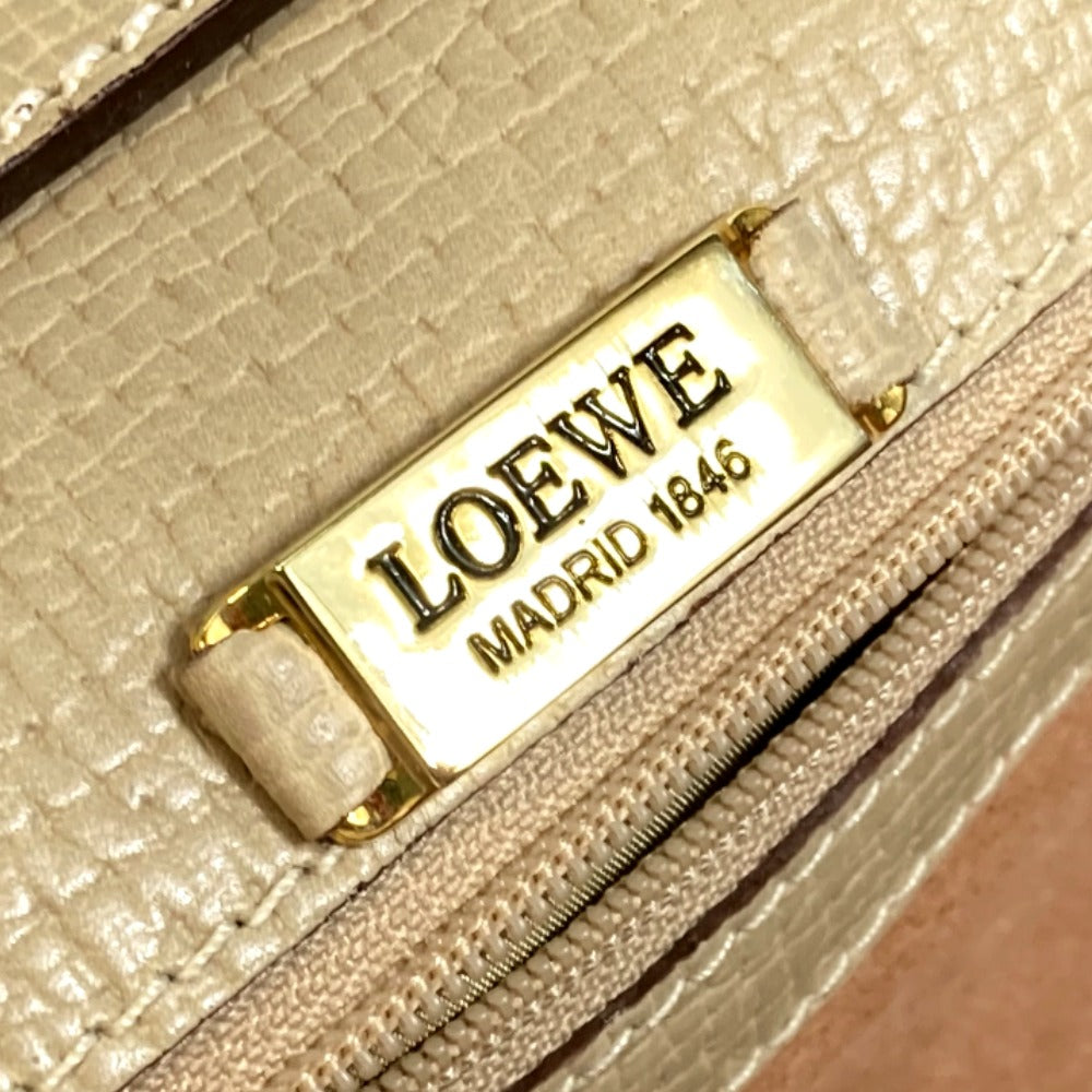 LOEWE Handbag leather beige Barcelona Women Used Authentic