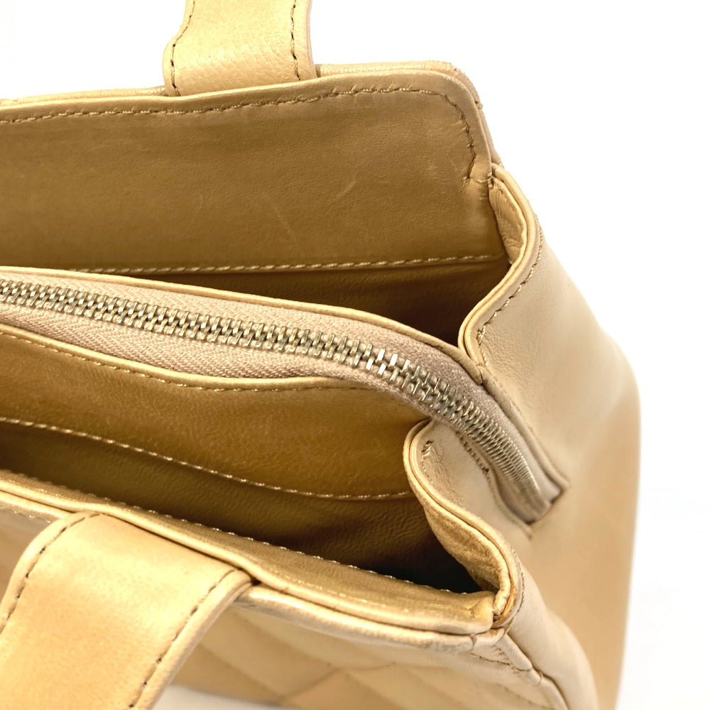 CHANEL Handbag Calfskin beige Matrasse Tote Bag