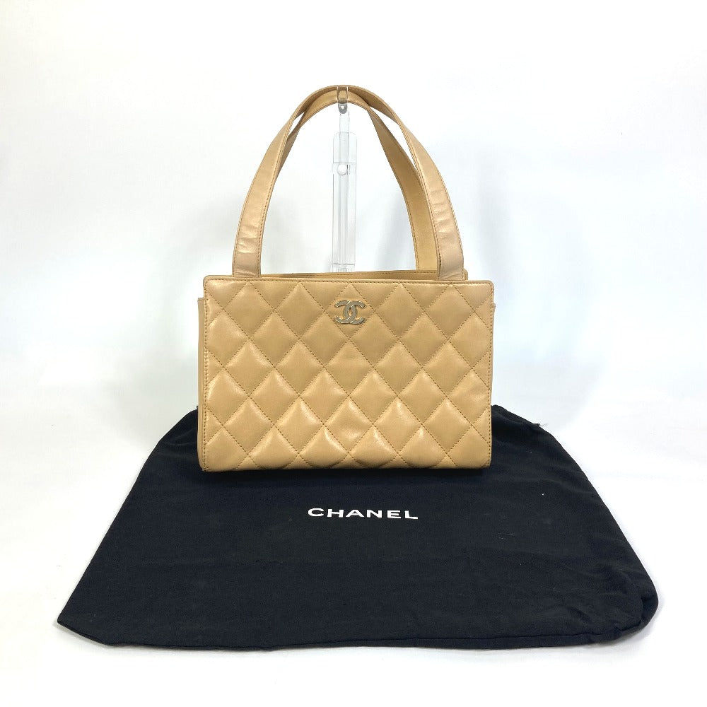 CHANEL Handbag Calfskin beige Matrasse Tote Bag