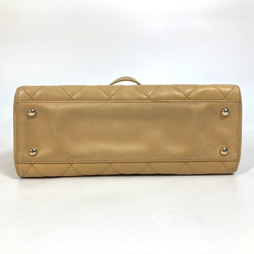 CHANEL Handbag Calfskin beige Matrasse Tote Bag