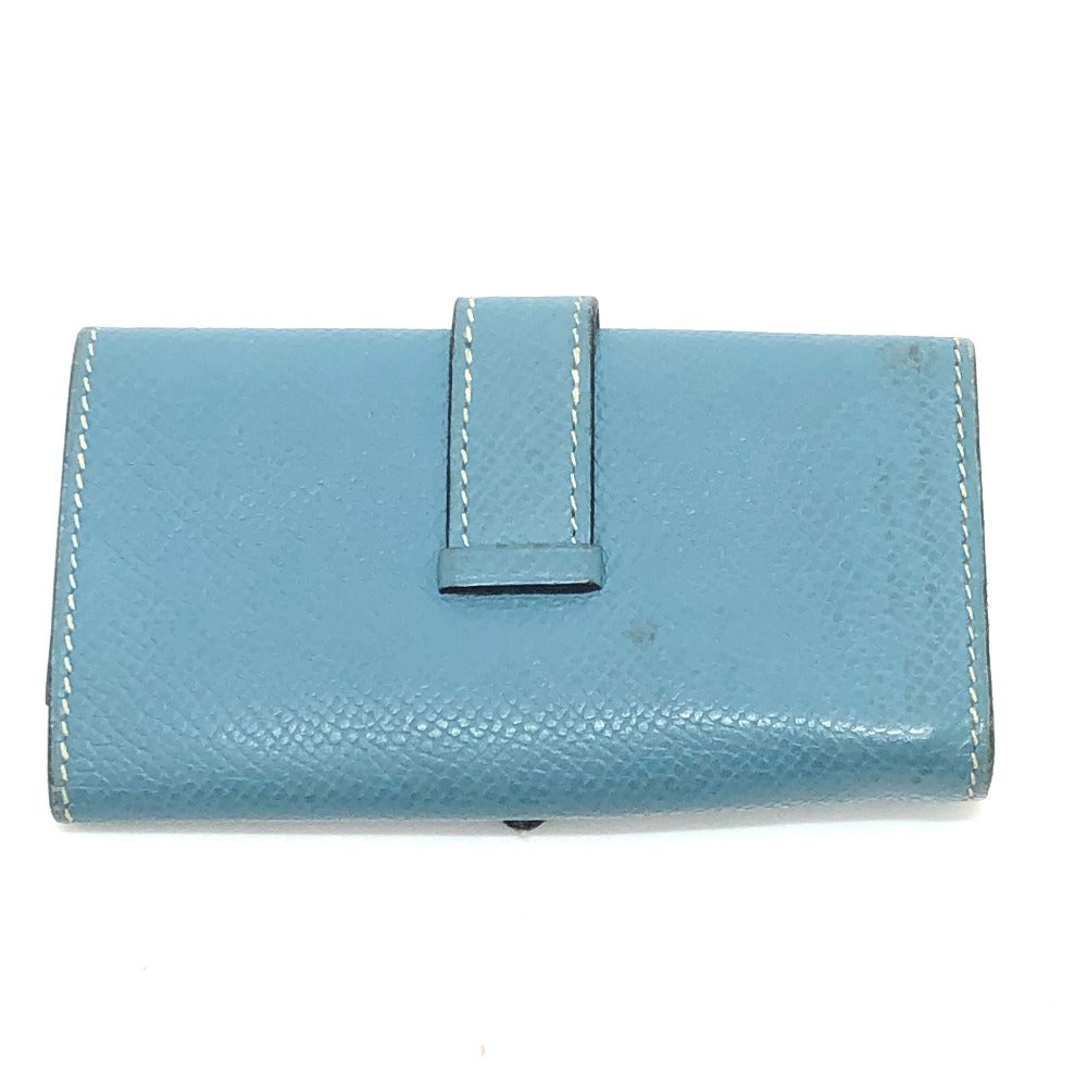 HERMES Key case Key holder Epsom blue HMetal Bean Women Used Authentic