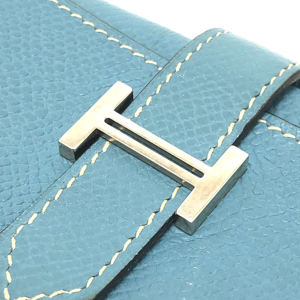 HERMES Key case Key holder Epsom blue HMetal Bean Women Used Authentic