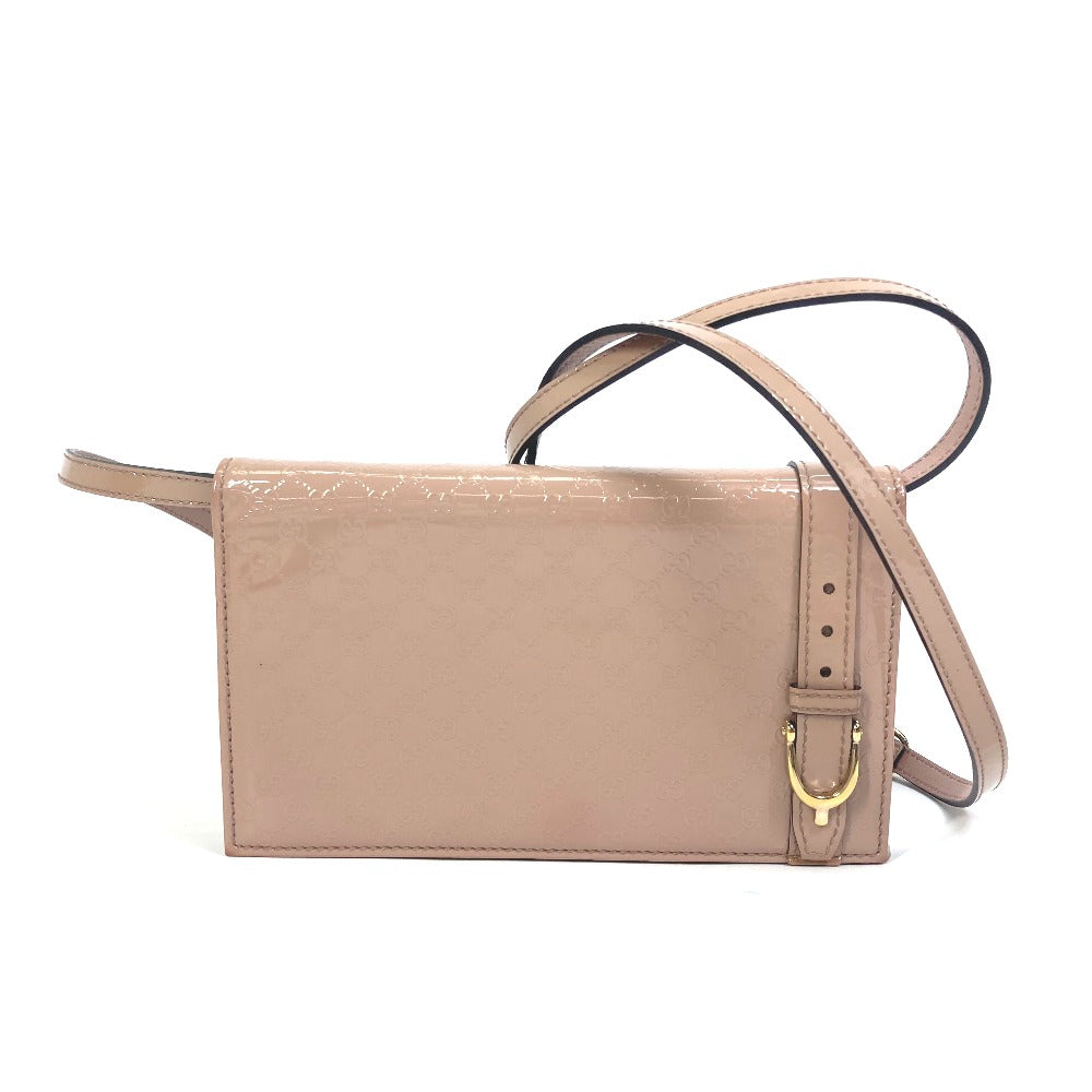 GUCCI Shoulder Bag 354086 enamel beige GG/Crossbody Gucci Nice/2WAY Women Used Authentic