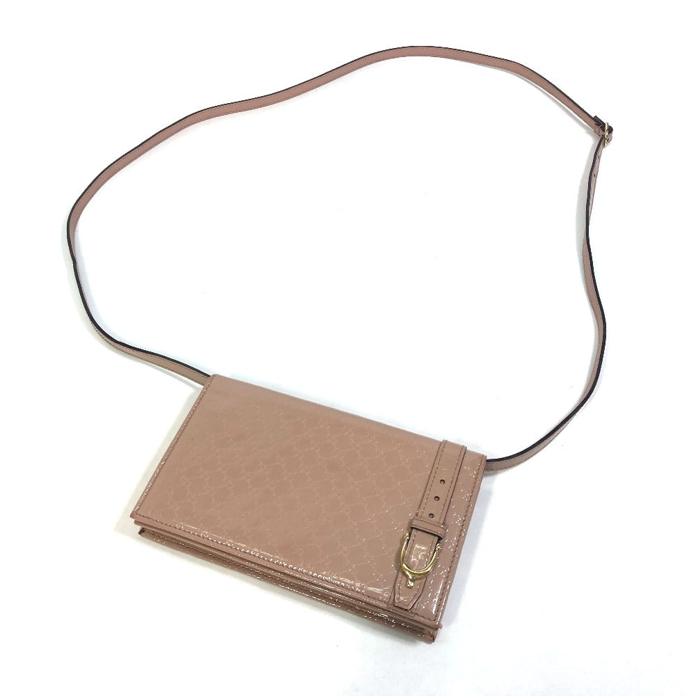 GUCCI Shoulder Bag 354086 enamel beige GG/Crossbody Gucci Nice/2WAY Women Used Authentic