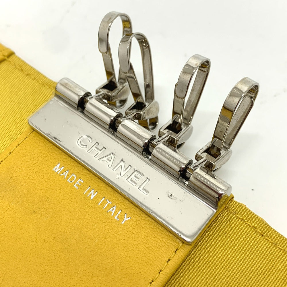 CHANEL Key case Key holder Calfskin yellow COCO Mark Diamond CC