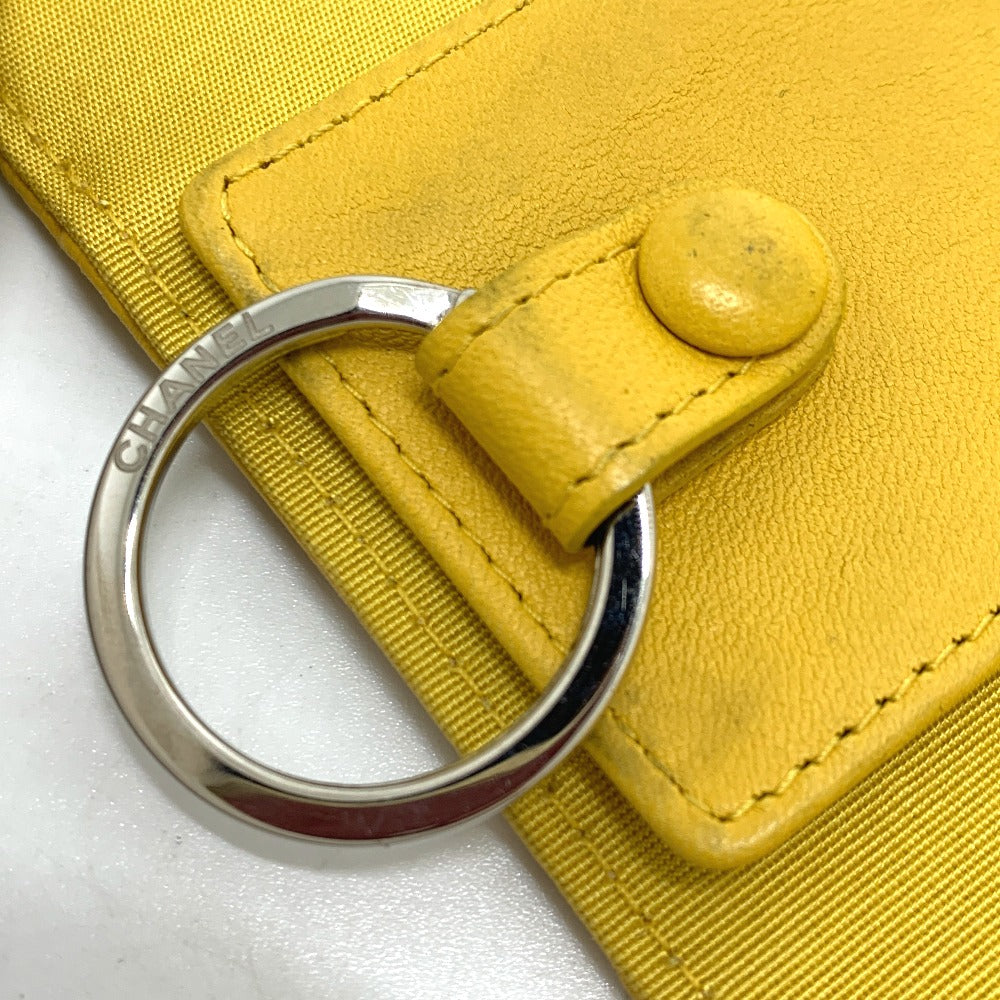 CHANEL Key case Key holder Calfskin yellow COCO Mark Diamond CC