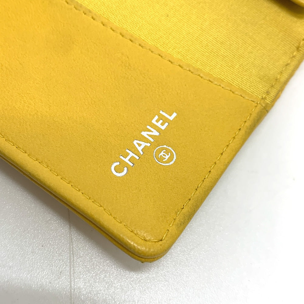 CHANEL Key case Key holder Calfskin yellow COCO Mark Diamond CC