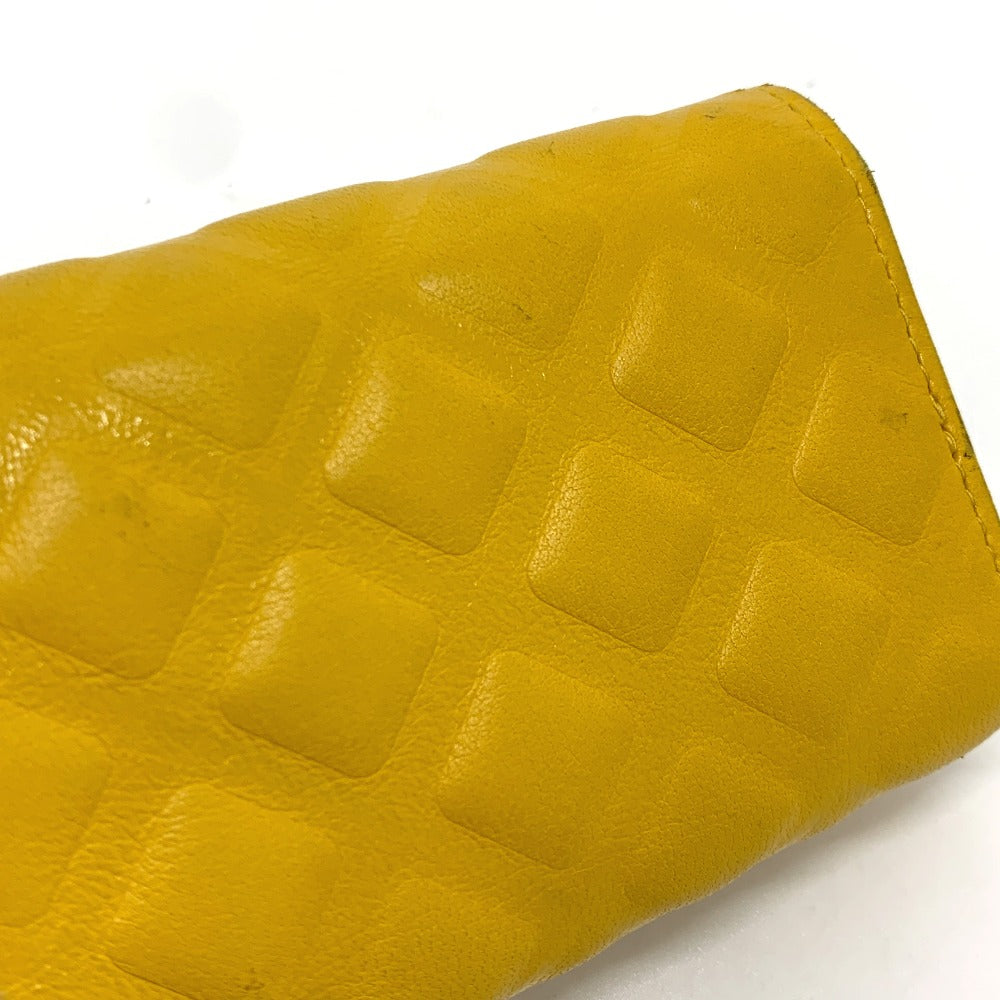 CHANEL Key case Key holder Calfskin yellow COCO Mark Diamond CC