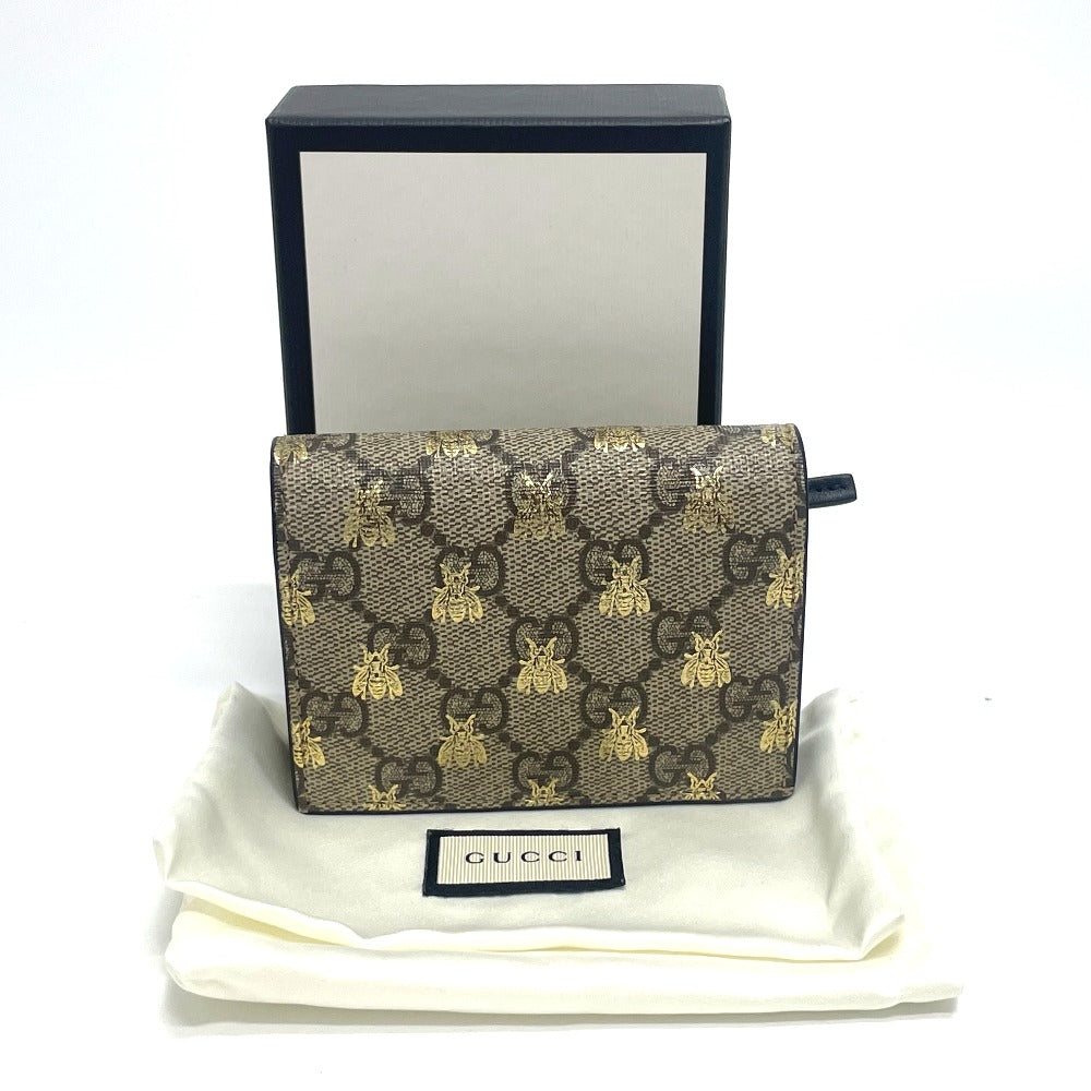 GUCCI Folded wallet 508057 GG Supreme Canvas beige GG BEE BEE