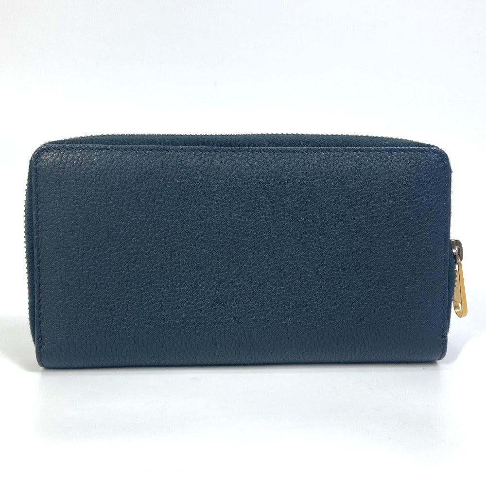 GUCCI Long Wallet Purse 496317 leather black Sherry line GUCCI logo print