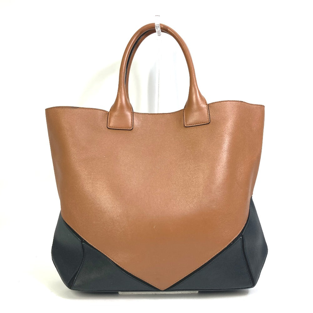 GIVENCHY Handbag leather Brown x black By color Shoulder Bag Shoulder Bag Women Used Authentic