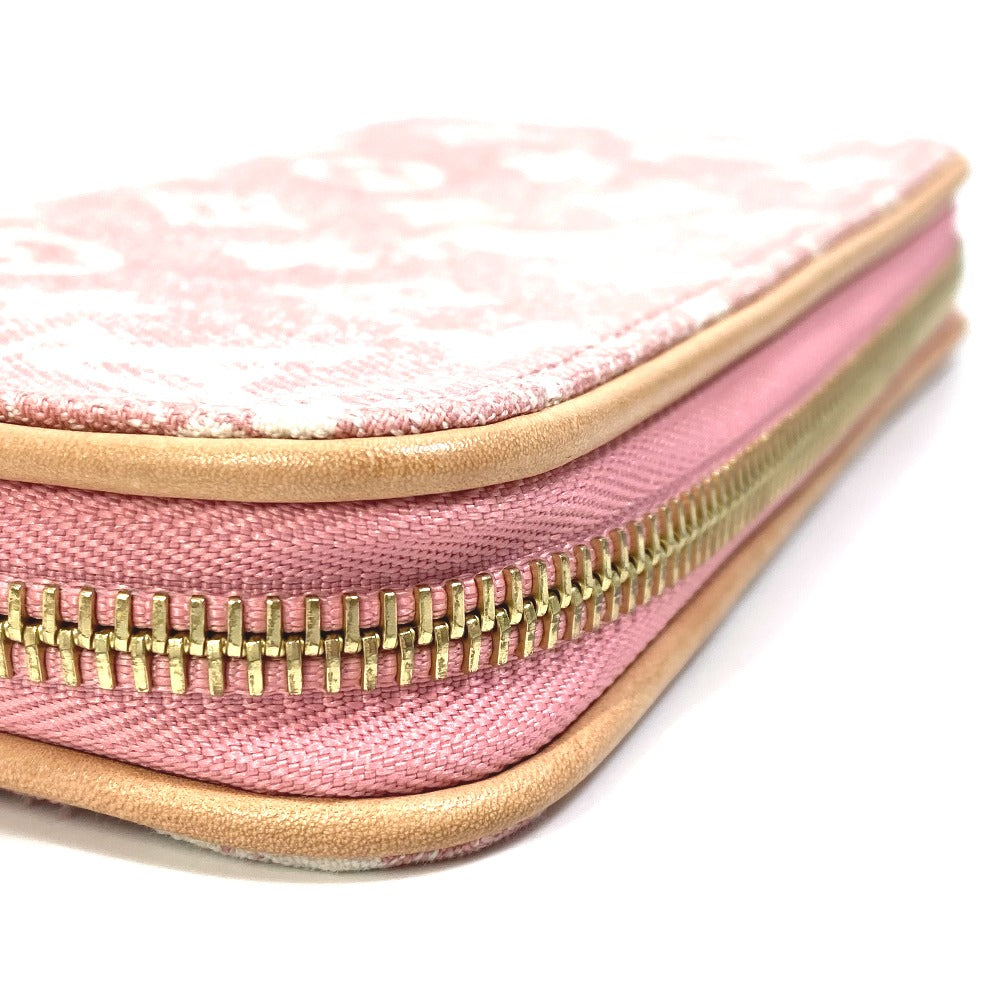 LOUIS VUITTON Long Wallet Purse M81182 Monogram denim pink Monogram denim Zippy wallet Women Used Authentic