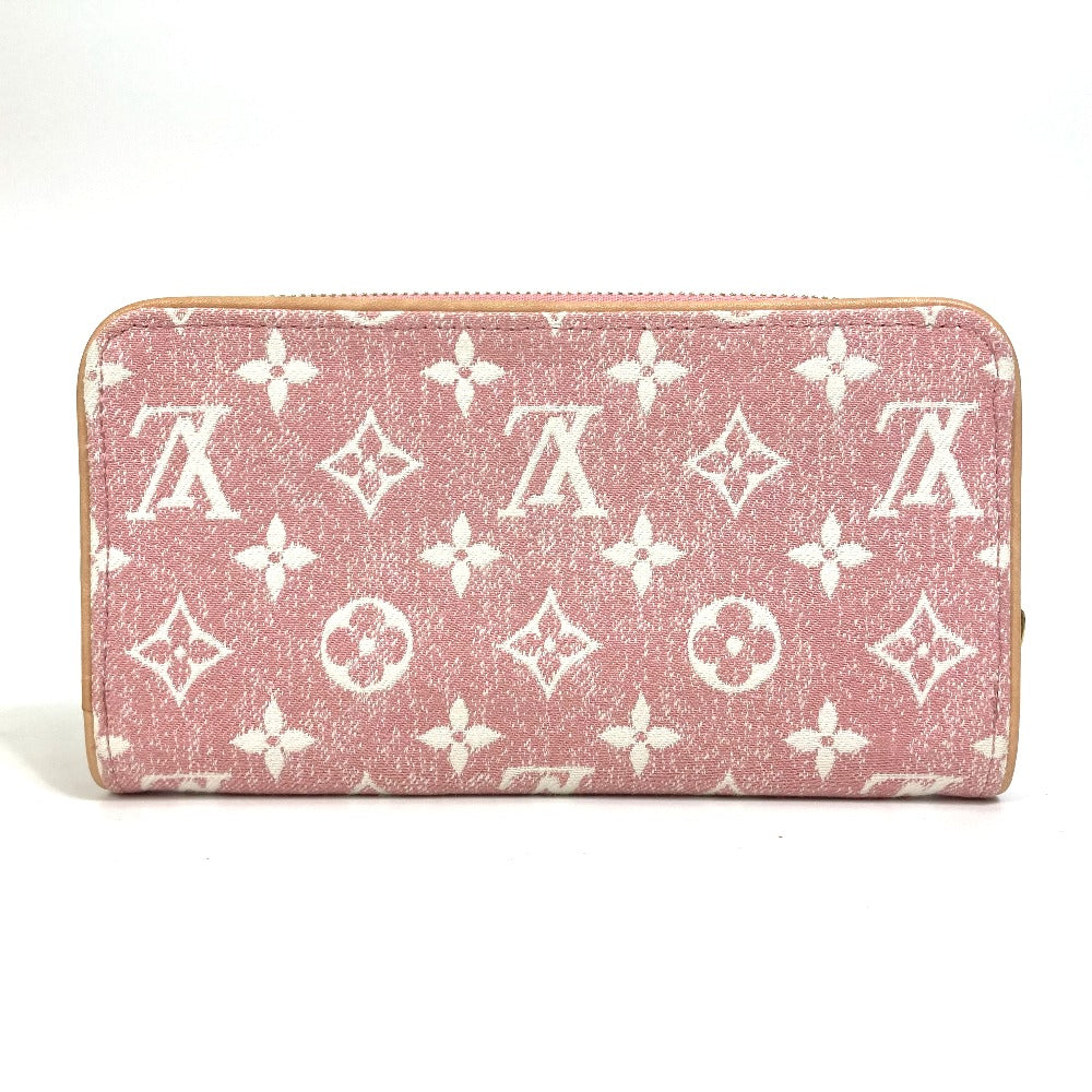 LOUIS VUITTON Long Wallet Purse M81182 Monogram denim pink Monogram denim Zippy wallet Women Used Authentic